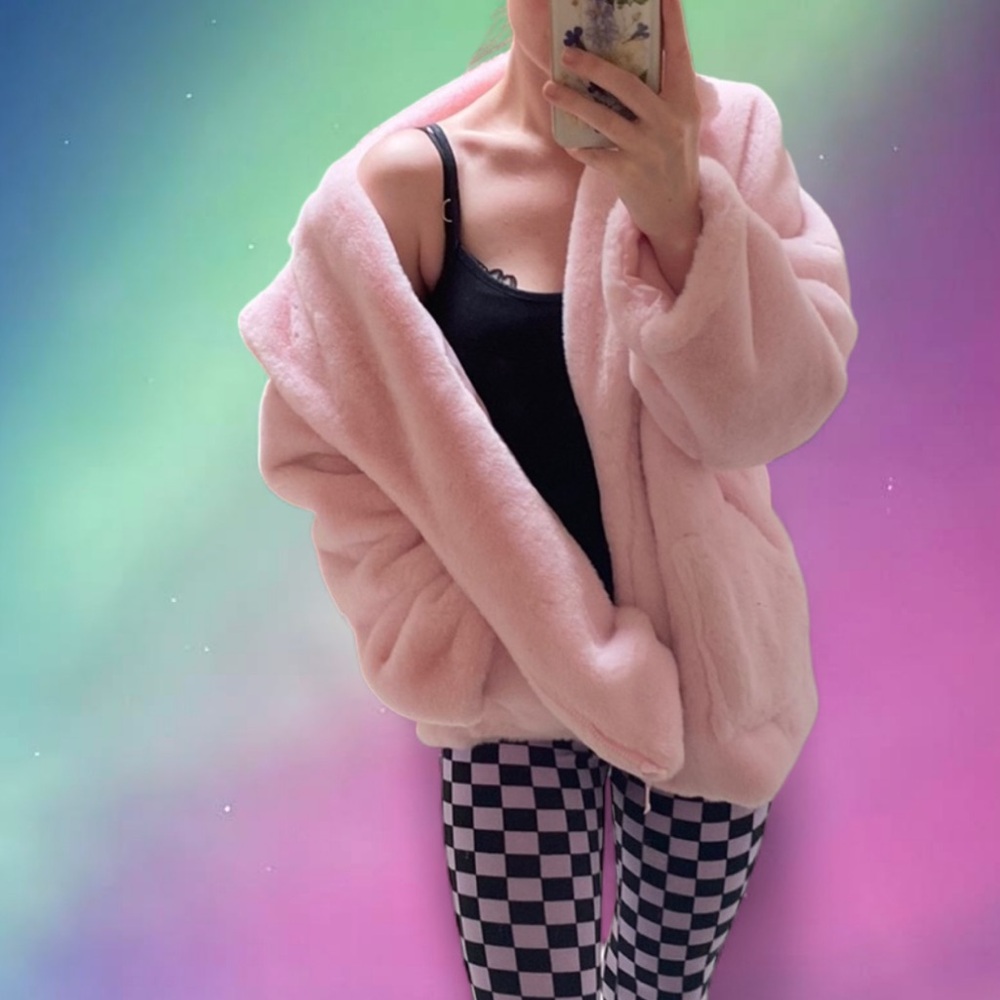 Shein • Fluffy Bubblegum Pink Coat Teddy Jacket